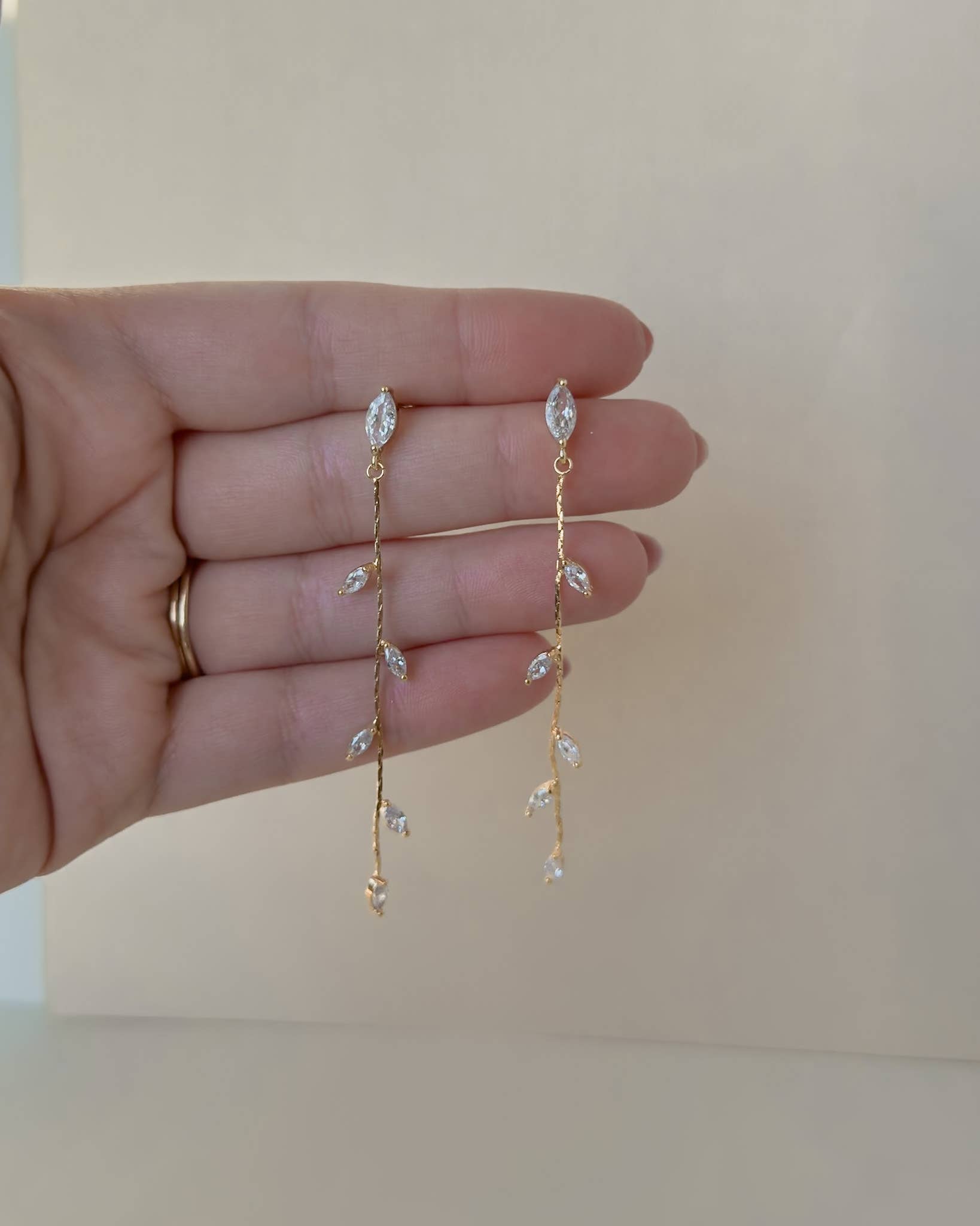 Clay & Fern Co. - Wholesale Dangle Earrings - Lydia Earrings - Gold Wedding Jewelry 4