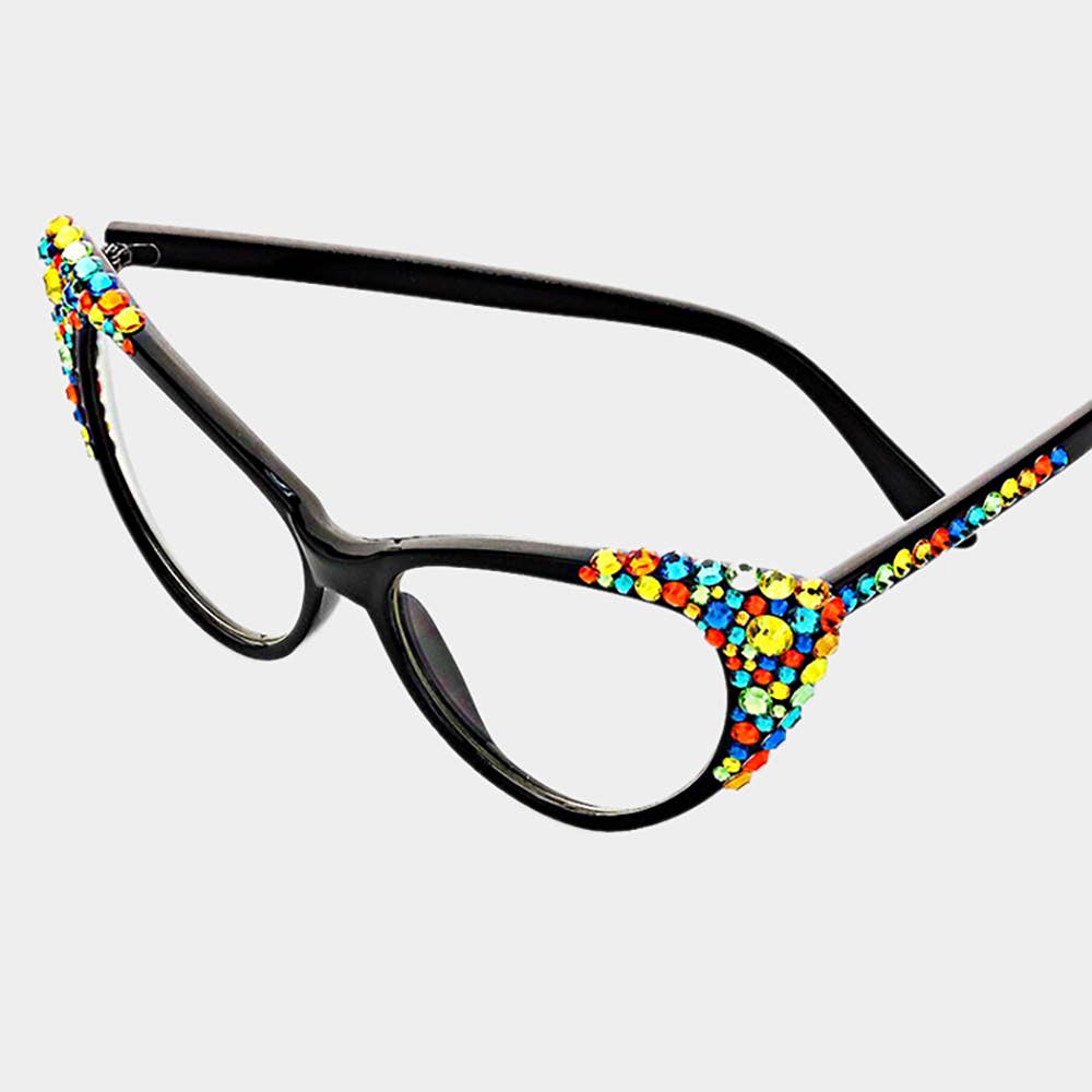 Sensibling Corp. - Wholesale Sunglasses - Women's - Bubbly Austrian Crystal Cat Eye Optical Glasses22