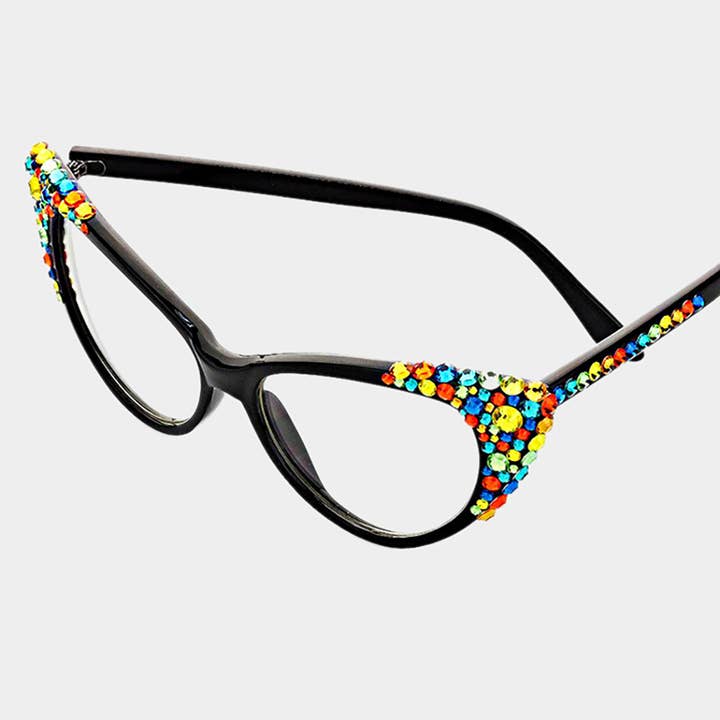 Sensibling Corp. - Wholesale Sunglasses - Women's - Bubbly Austrian Crystal Cat Eye Optical Glasses22