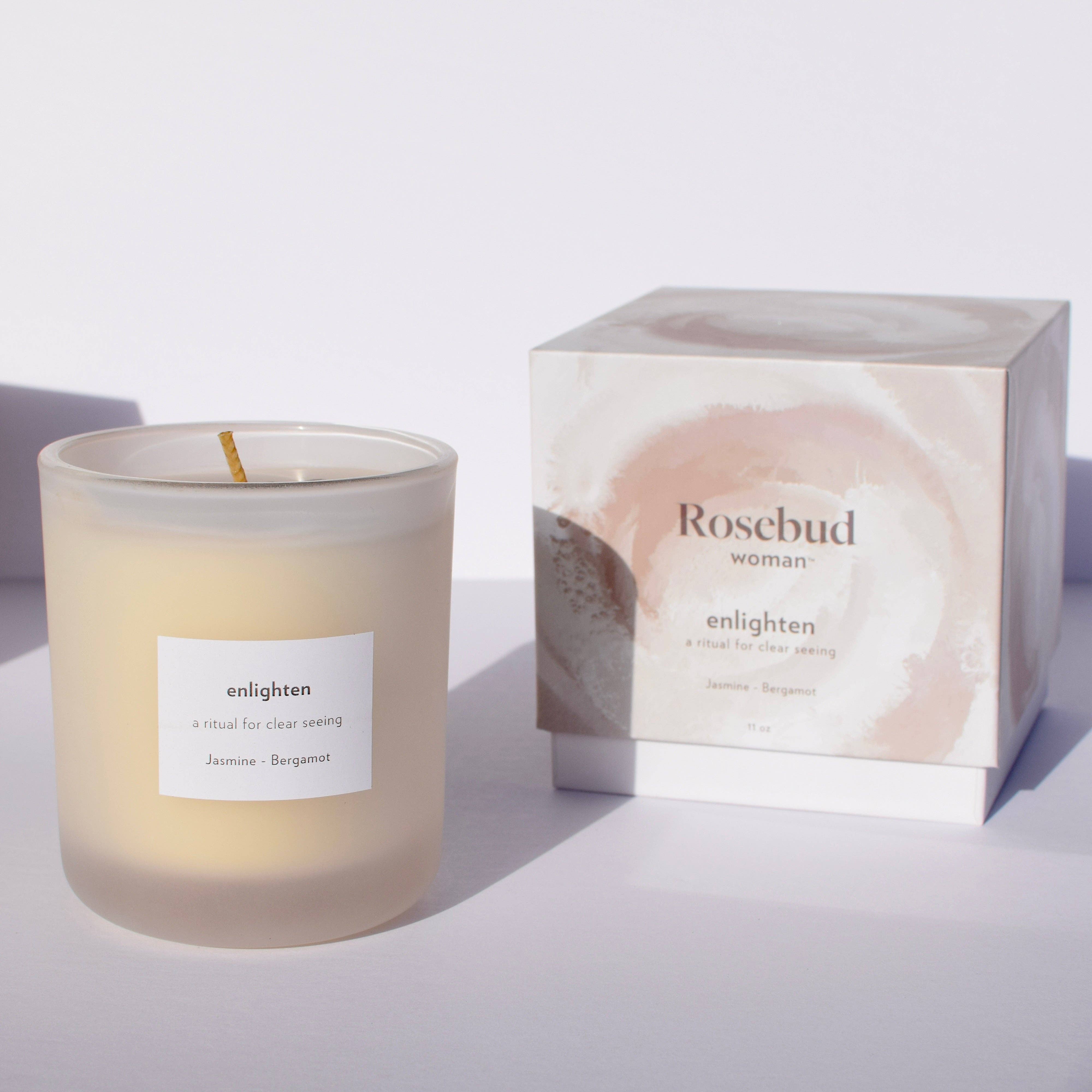 Rosebud Woman - Wholesale Jar/Filled Candle - Bespoke Matches as a Gift with Enlighten Jasmine & Bergamot Ritual Candle (Limited Edition)3