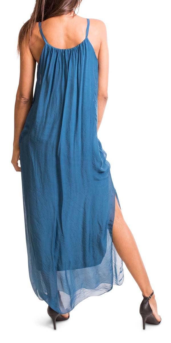 Gigi Moda - Wholesale Dress - Women's - Silk Spaghetti Maxi Dress18