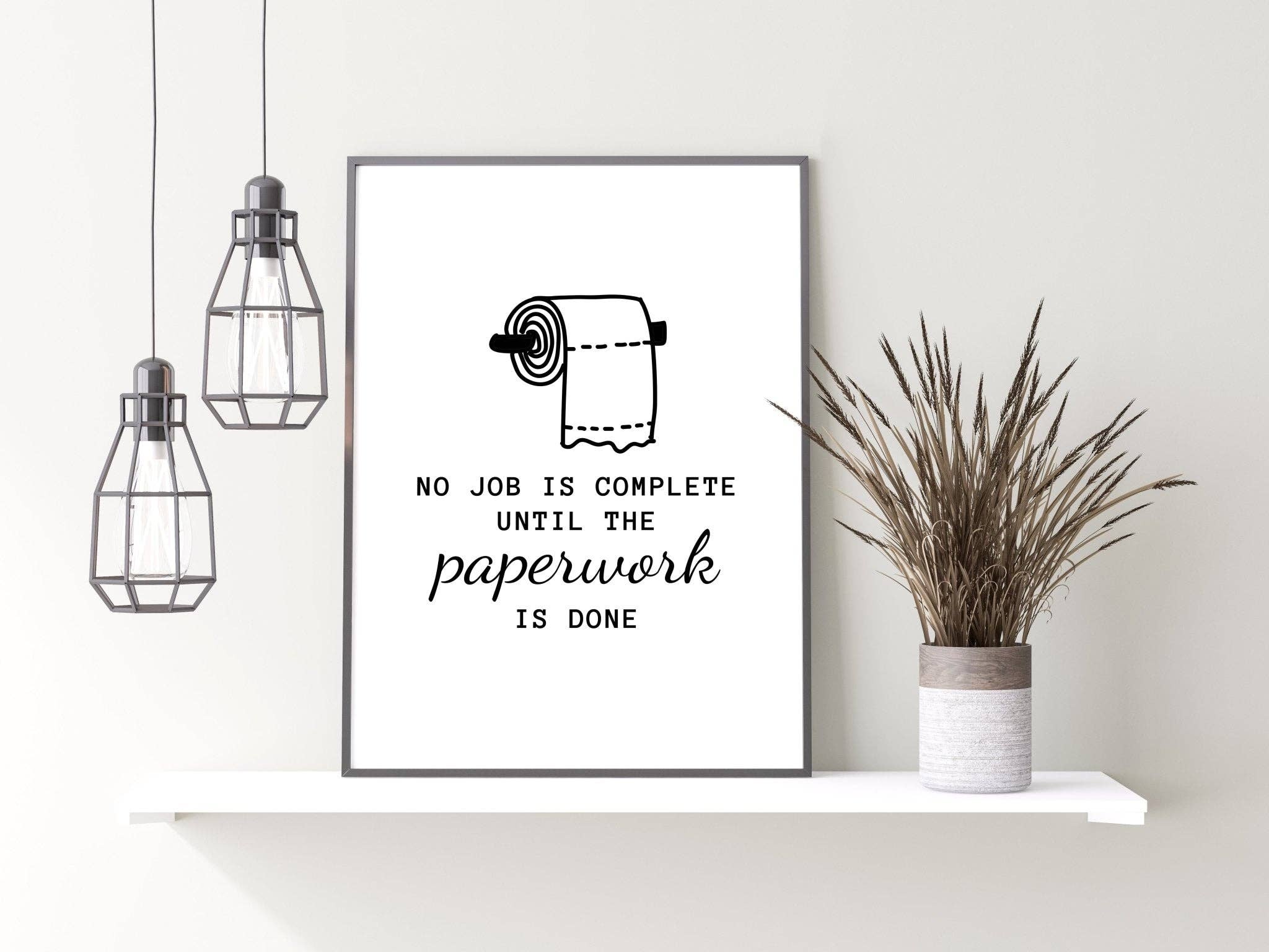 Moonshine Prints – Engroshandel Badeværelsesskilt – Papirarbejde Toilet Print1