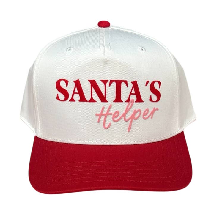 Santa's Helper - White/Red Classic Fit Hat for wholesale by Littlebrightbird
