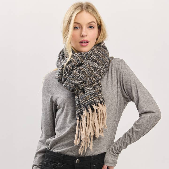 Hana - Wholesale Scarf - Women's - Multi Colors Super Soft with Fringes Winter Scarf5