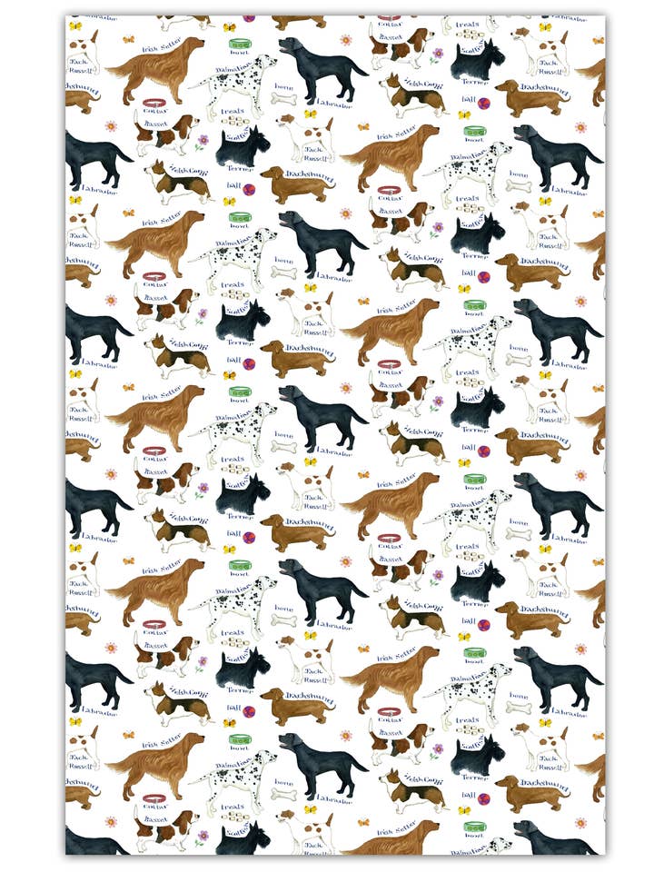 Torchon en coton Races de chiens pour la vente par Samuel Lamont and Sons