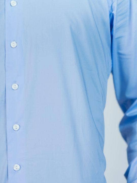 English Threads - Wholesale Button Down Shirt - Men's - Sky Blue Cotton Stretch Shirt - Slim Fit2