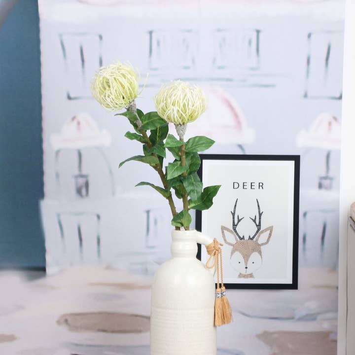 Angel Isabella - Wholesale Artificial Flowers - 29"Large Artificial Saffron Pincushion Needle Protea6