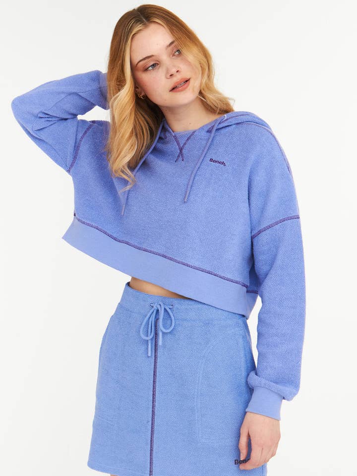 Womens Beech French Terry Pullover Crop Hoodie - BLEFA0229W for wholesale by Bench