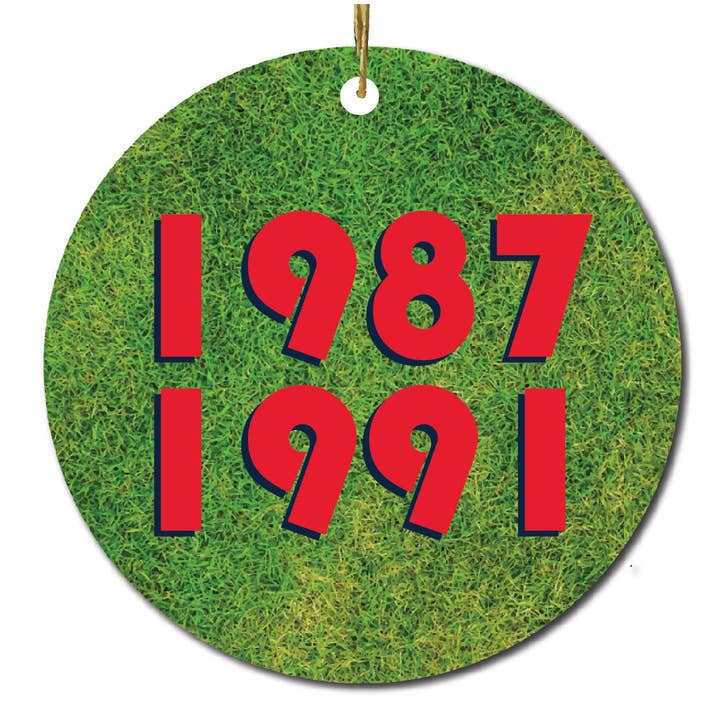 Adorno navideño de béisbol de Minnesota 1987 1991 para venta al por mayor de Minnesota Awesome