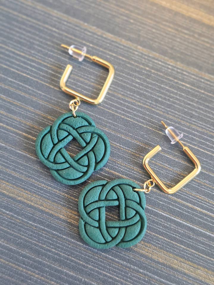 Celtic Knots Polymer Clay Earrings for wholesale by ANS Designs Co