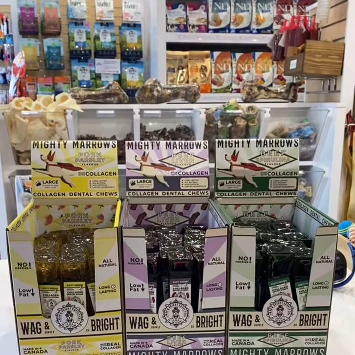 Wag & Bright Supply Co. - Wholesale Pet Bone/Rawhide - Dog - Mighty Marrows Collagen Dental Chew - Beef Liver - 3 Sizes12