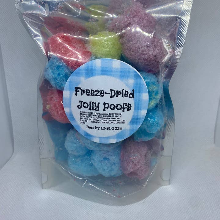 Freeze Dried candy Jolly Poofs (made with Jolly Ranchers) for wholesale by Rodgers jam berries