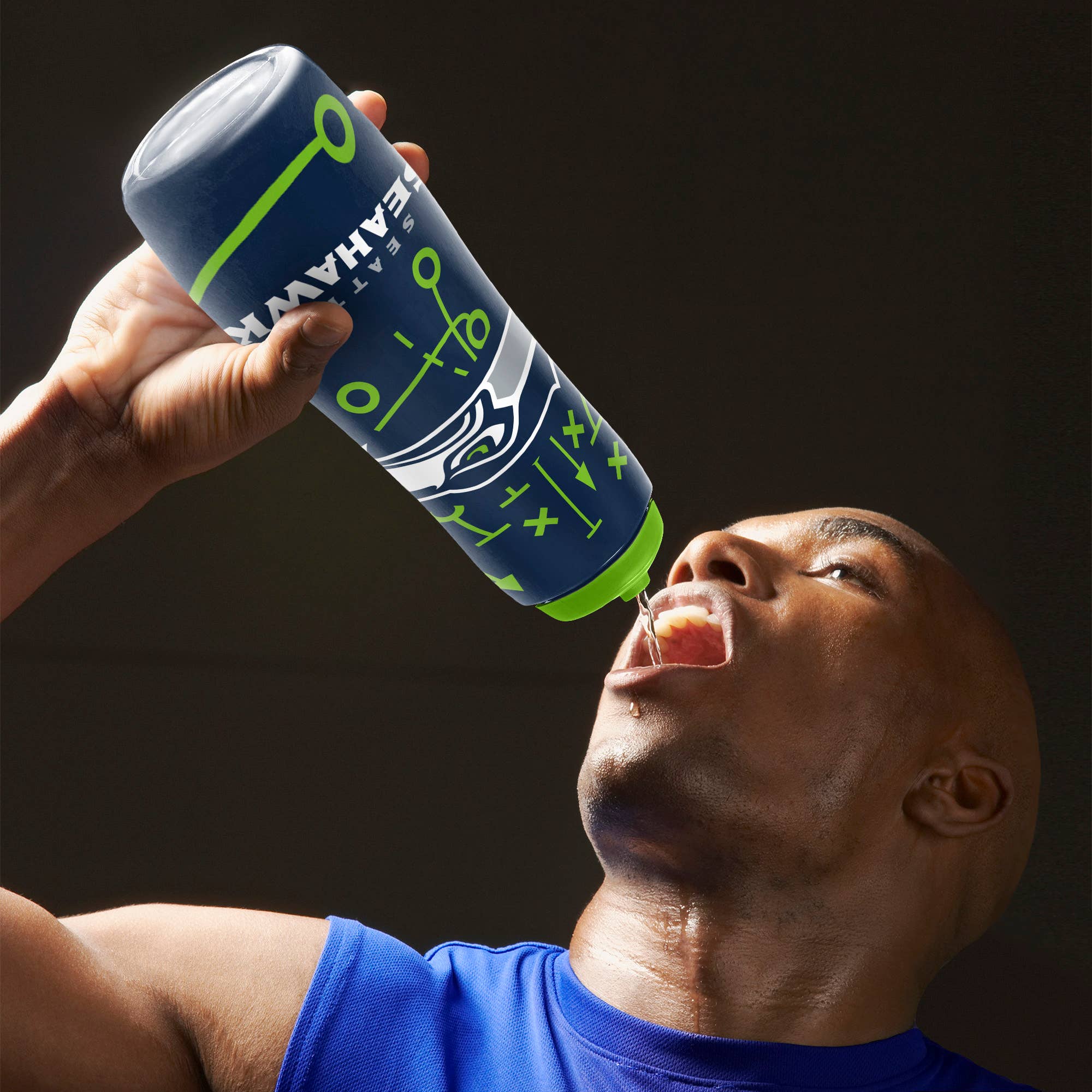 Party Animal, Inc. - Wholesale Water Bottle - Seattle Seahawks Squeezy Water Bottle2