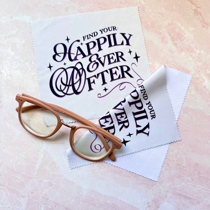 Happily Ever After Glass Cleaning Cloth for wholesale by Charmed & Cozy