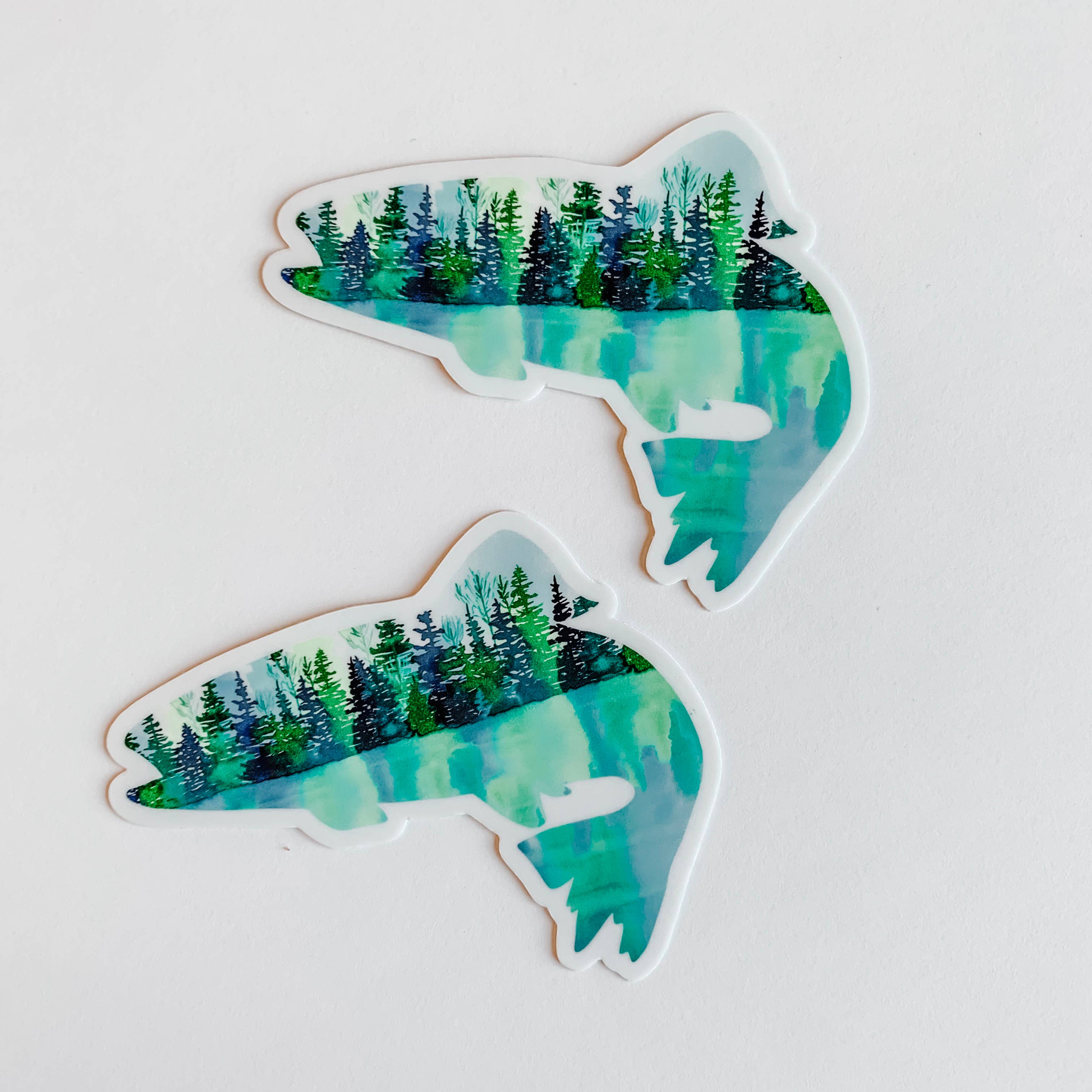 Wildflower Paper Company - Wholesale Sticker - Reflection Trout Fish Sticker2