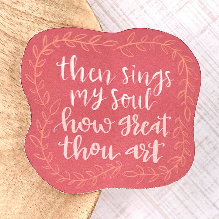 Så synger min sjæl... Hvor fantastisk er du vandtæt klistermærke for engroshandel hos Living Vertical Shop