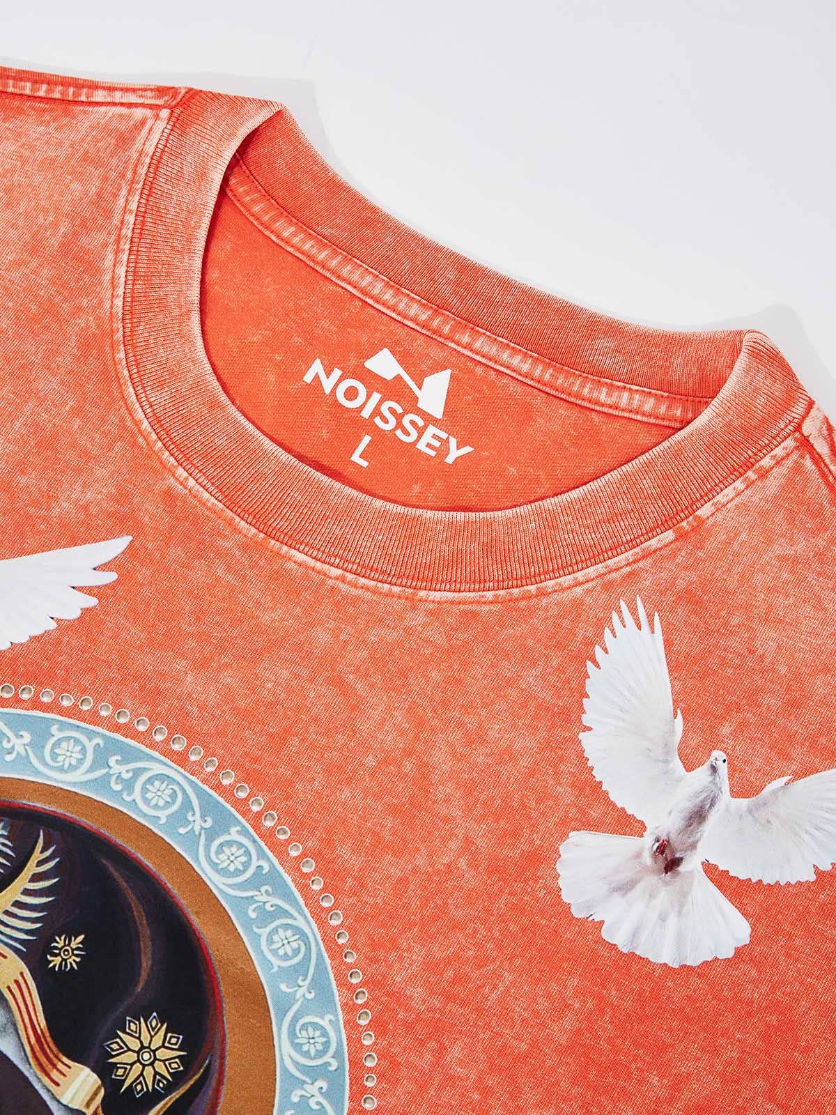 NOISSEY – Engroshandel T-shirt med print - Unisex – HINDRINGER OG FARER© Sort Madonna og Børnefarve Four-farve3