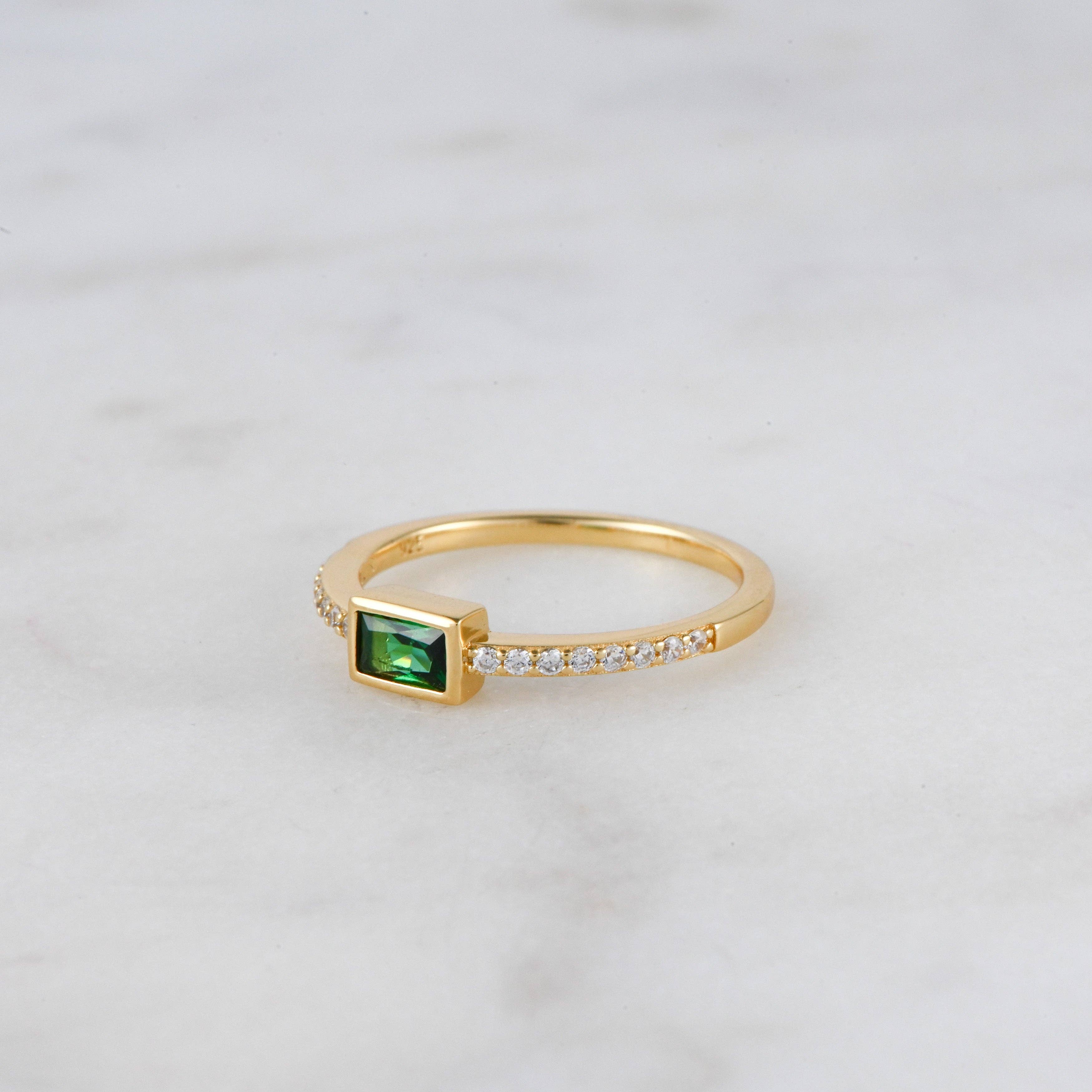 Sami Jewels – Engroshandel Ring med sten – Smaragd Baguette Ring4