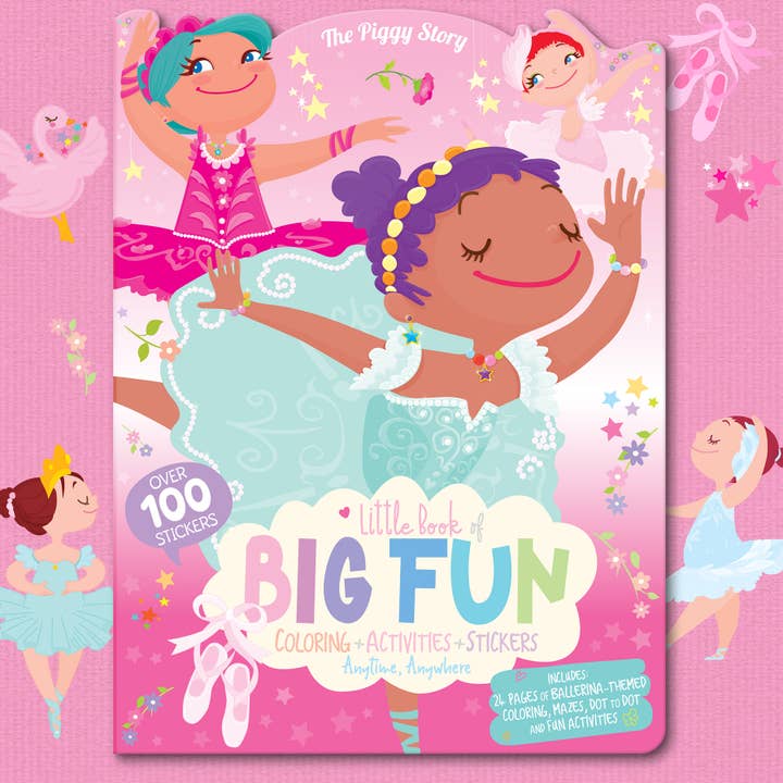 Girl Nation - Wholesale Coloring Book - Kids & Baby - Little Book of Big Fun Activity Book | Pretty Ballerinas