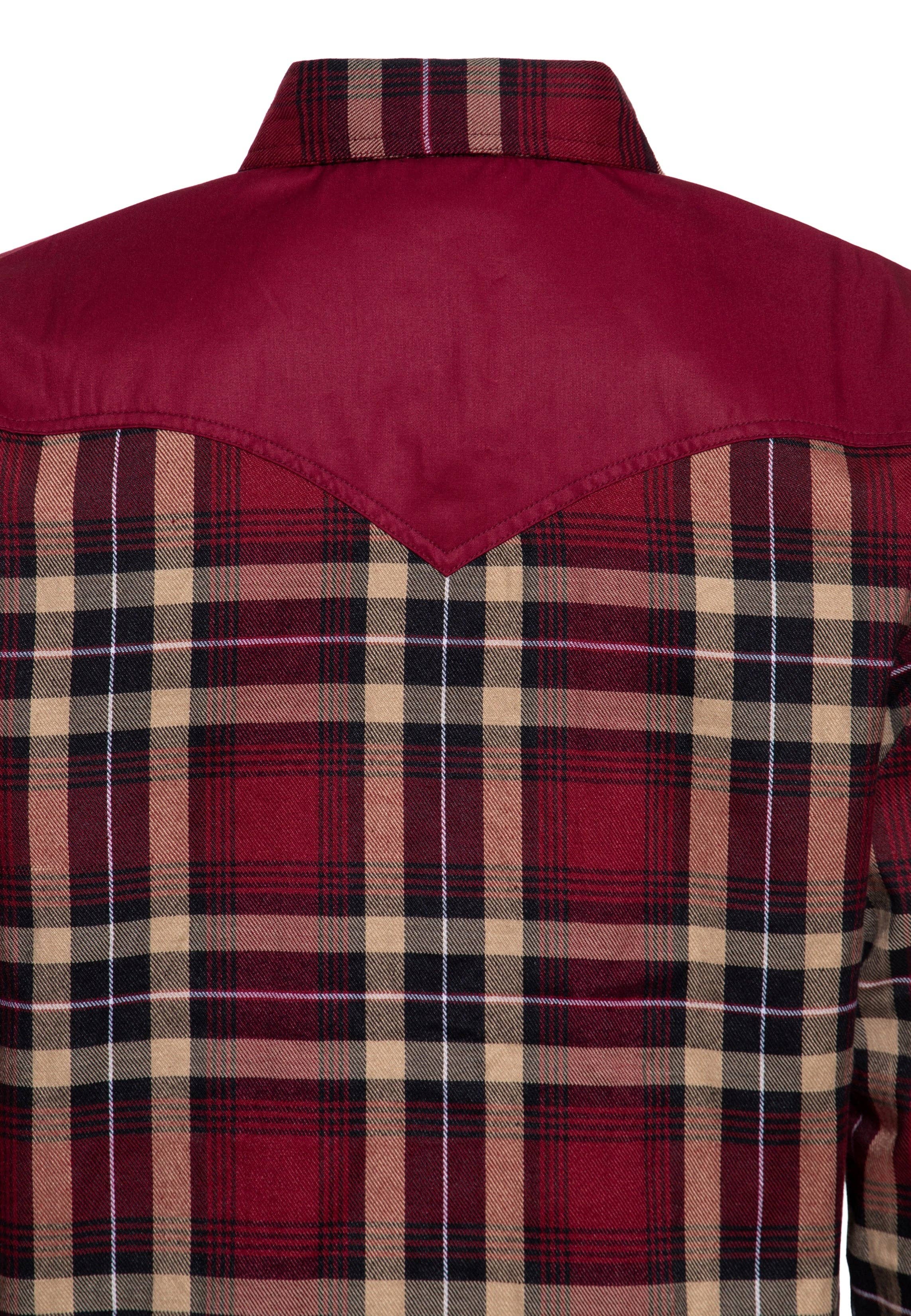 Bordeaux Western flannel shirt for wholesale on Faire4