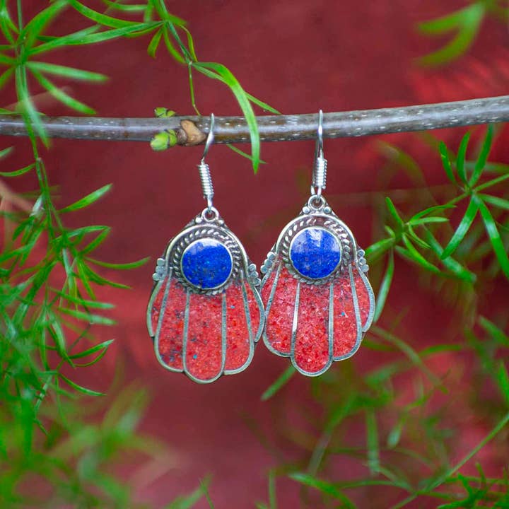 Pendientes de metal ocre Fatima para venta al por mayor de Siesta