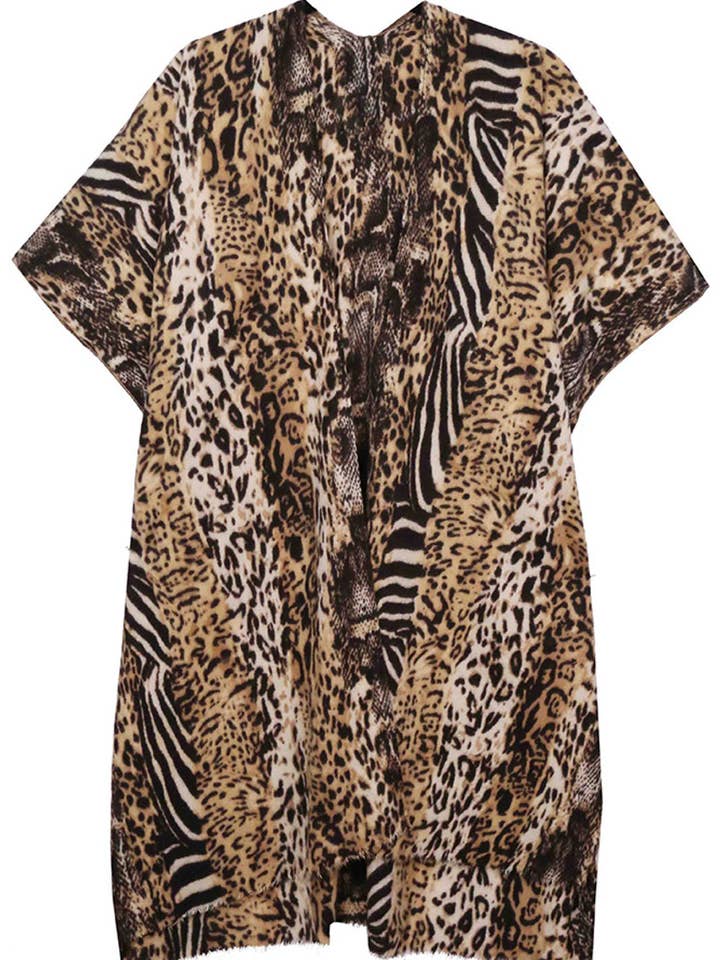 Kimono confortable imprimé animal pour la vente par Hana