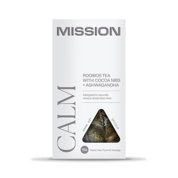 Calm Rooibos Tea with Cocoa and Ashwagandha for wholesale by MISSION