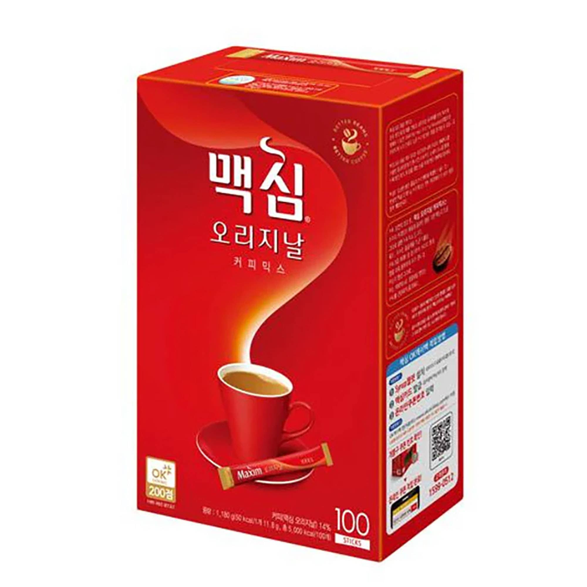 K Moitves Foods - Vente Cafés/expressos instantanés - Dongsuh Maxim Mélange de Café Instantané-12g (100x8, 800 Bâtonnets)0