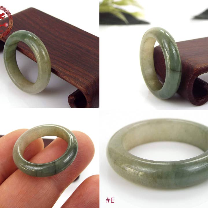 Vintagecollection888 - Wholesale Cocktail/Statement Ring - Authentic Natural Jade- Jadeite Ring Us 7.5 - 17.7Mm3