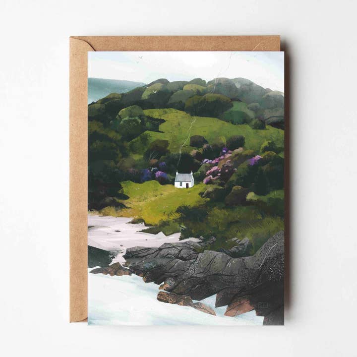 Sara Willia Landscapes - Wholesale Everyday greeting card - Mull of Kintyre, Cosy Cottage Greeting Cards0
