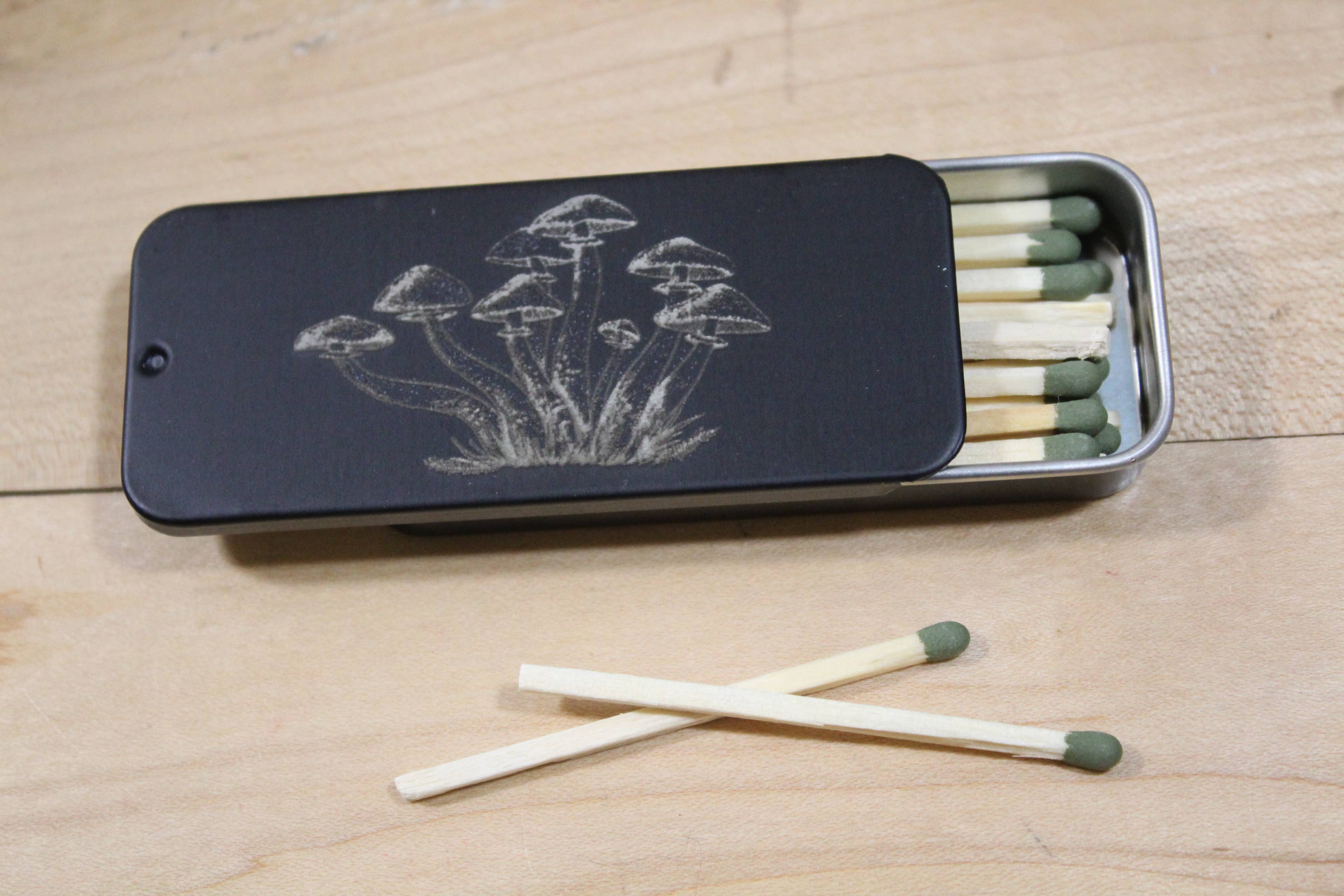Raven Design - Wholesale Matches - Black Metal Match Refillable Tin5