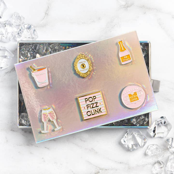 Rendez-Veuve Cheers Charms, Set of 6 for wholesale by ViVi Vitello