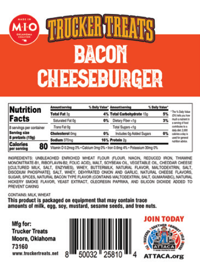Trucker Treats – Engroshandel Saltkringler – 5.3 oz Bacon Cheeseburger1