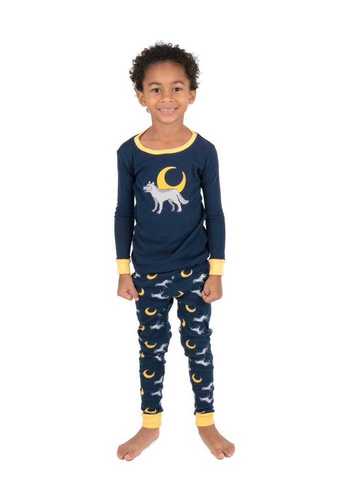 Leveret Pajamas - Wholesale Sleepwear Set - Kids - Kids Two Piece Cotton Pajamas Print Animals8