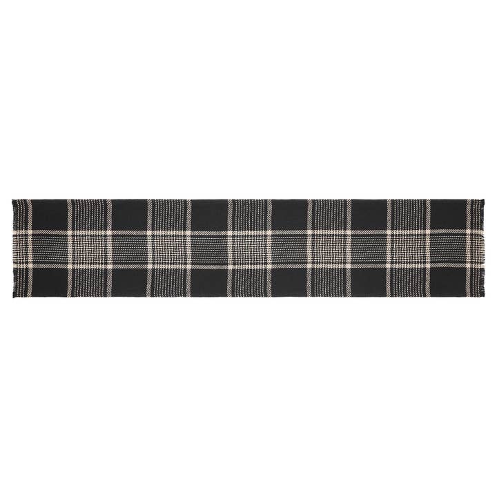 VHC Brands - Wholesale Table Runner - Eston Black Tan Plaid Runner 12x601