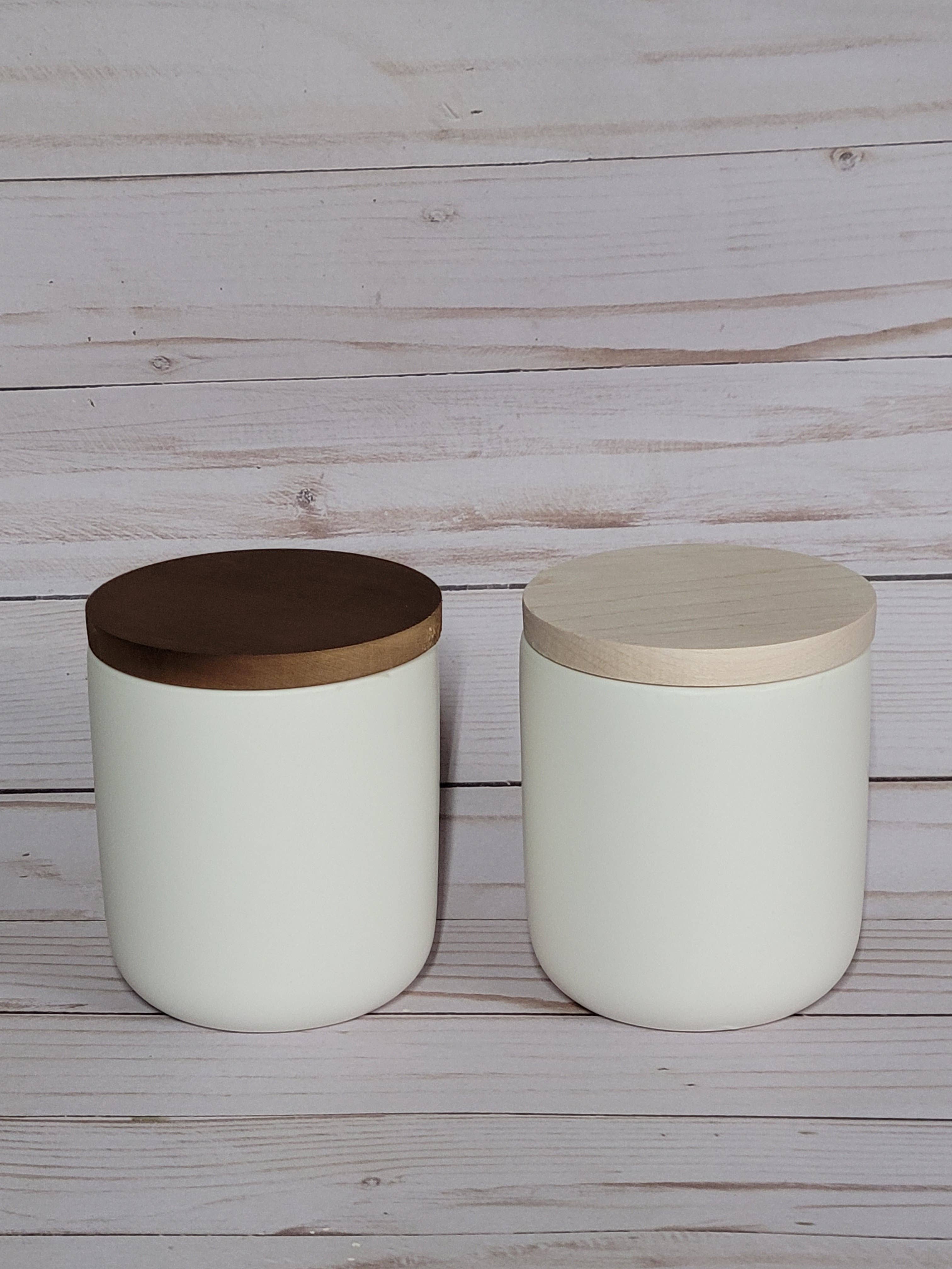 Stephanie Henry Candle Company - Wholesale Jar/Filled Candle - Soy Wax Candle, Ceramic Tumbler, Wood Lid, Multiple Scents1