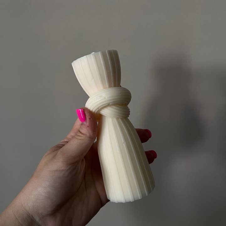 Agaboo Candle - Wholesale Pillar Candle - Knot Stripe Cylindrical Pillar Candle
