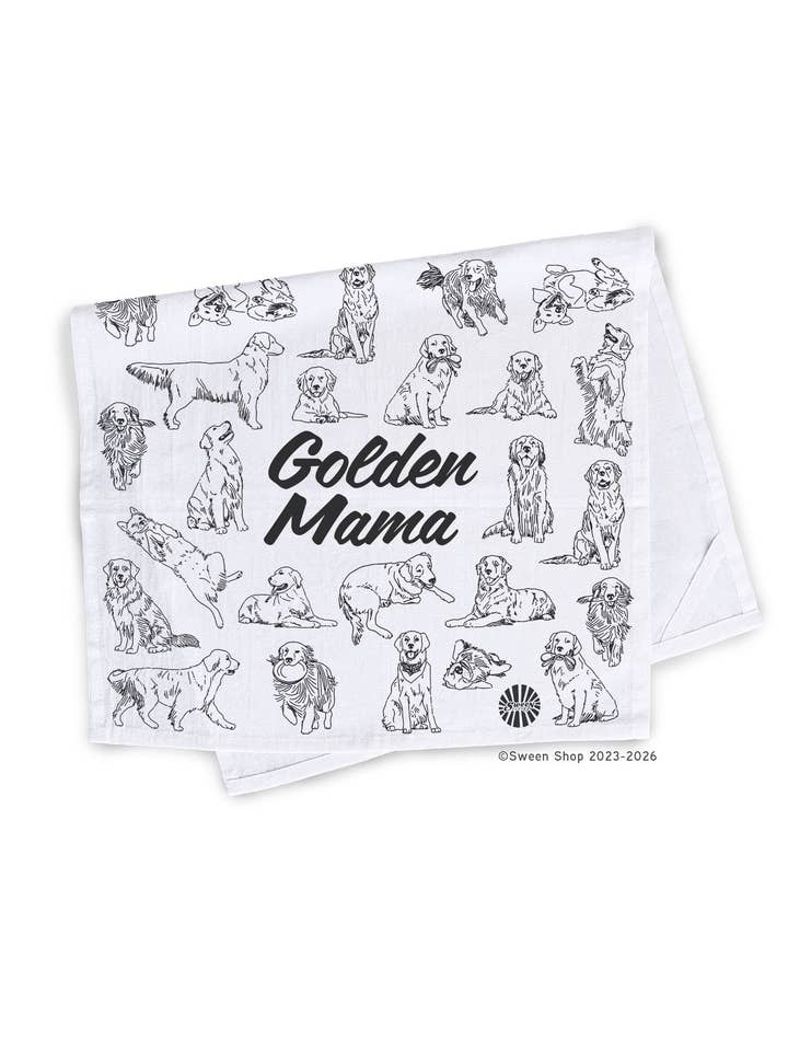 Golden Mama Tea Towel - 100% Premium Cotton Kitchen Dish Cloth for wholesale by Sween Shop