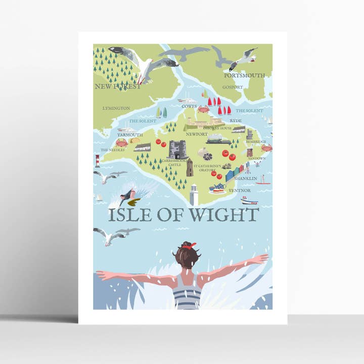 BETTY BOYNS MAPS – wholesale Map – Isle Of Wight Illustrated Map