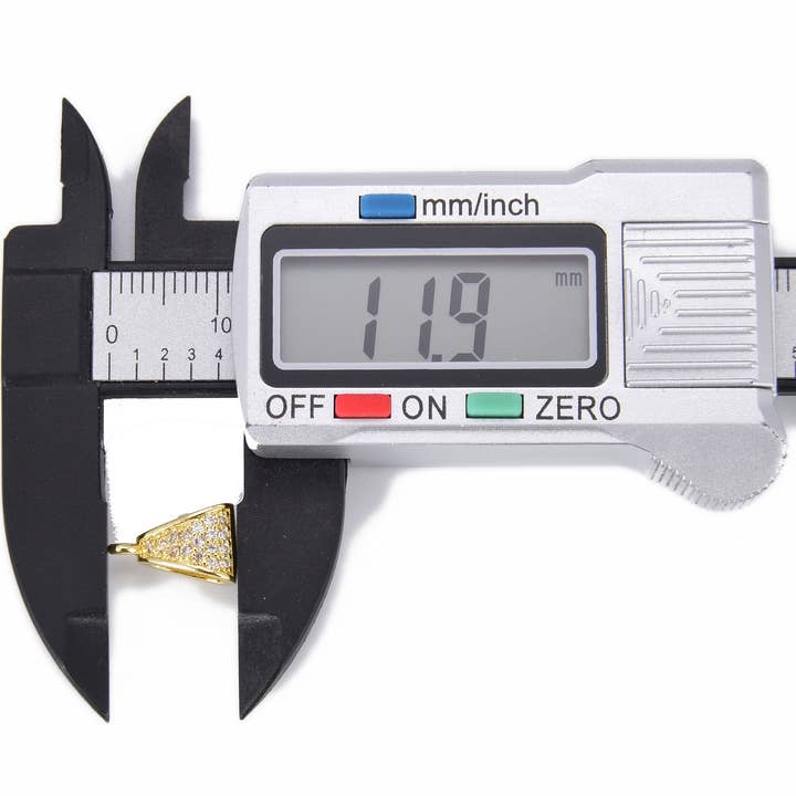 Beads Creation - Wholesale Individual Charm/Pendant - Gold Filled Pendant Bail CZ Micro Pave, Bail Clasp, CP8494