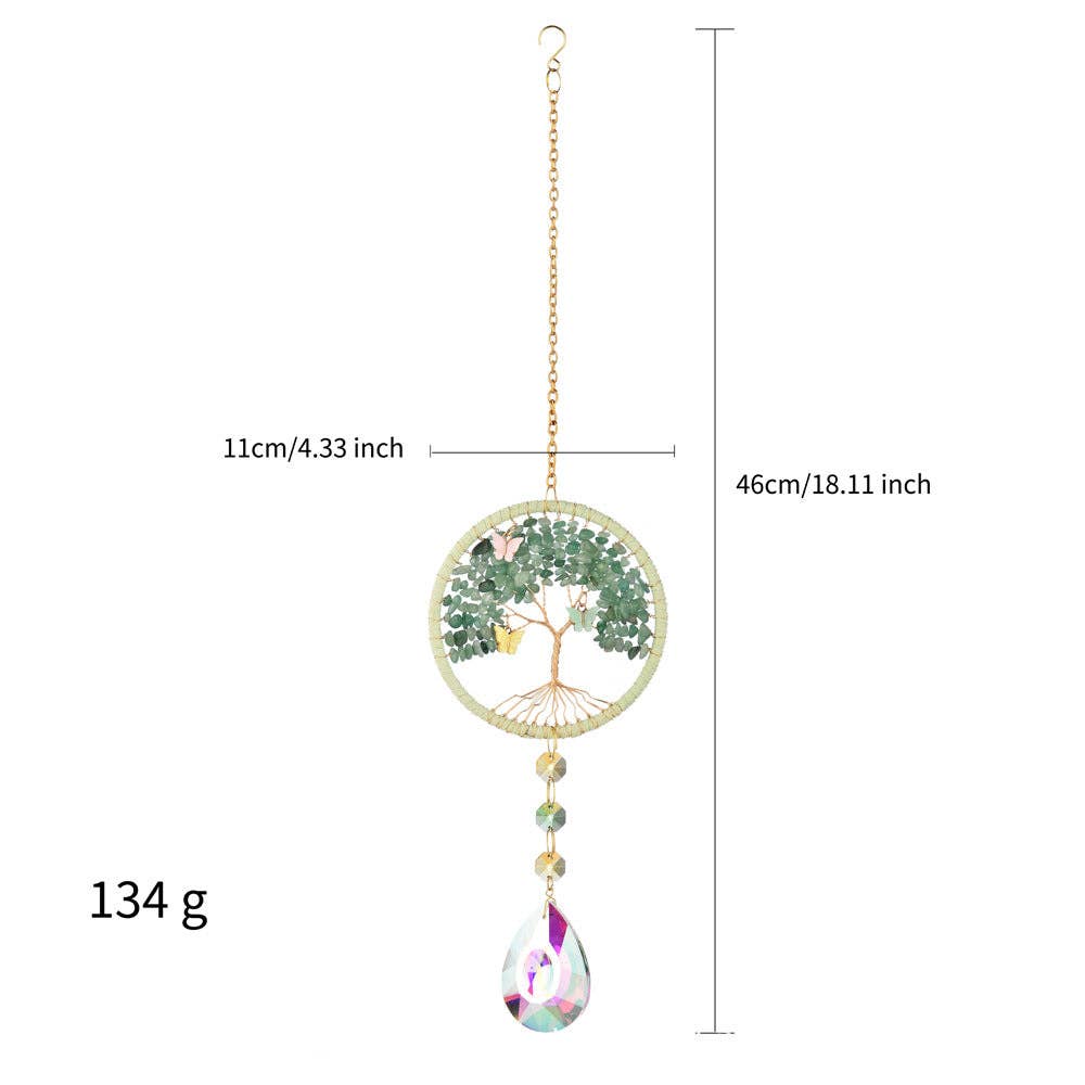Dipped Shop - Wholesale Suncatcher - Tree Colorful Stone Crystal Home Hangings DP25A9212