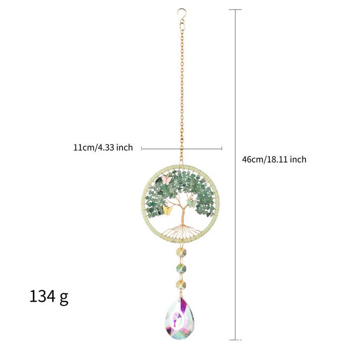 Dipped Shop - Wholesale Suncatcher - Tree Colorful Stone Crystal Home Hangings DP25A9212