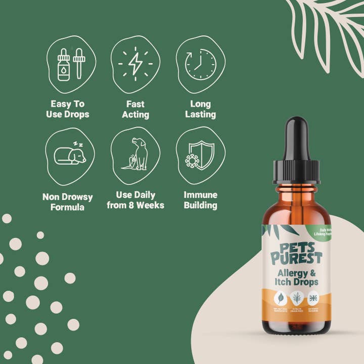 Pets Purest – wholesale Pet supplement – Cat/dog – Pets Purest Allergy Relief Aid for Dog, Cat & Pet 50ml - 1002