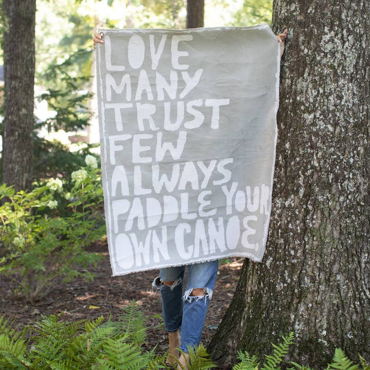 Sugarboo & Co - Wholesale Banner - Paddle Your Own Canoe Hand Painted Wall Hanging1