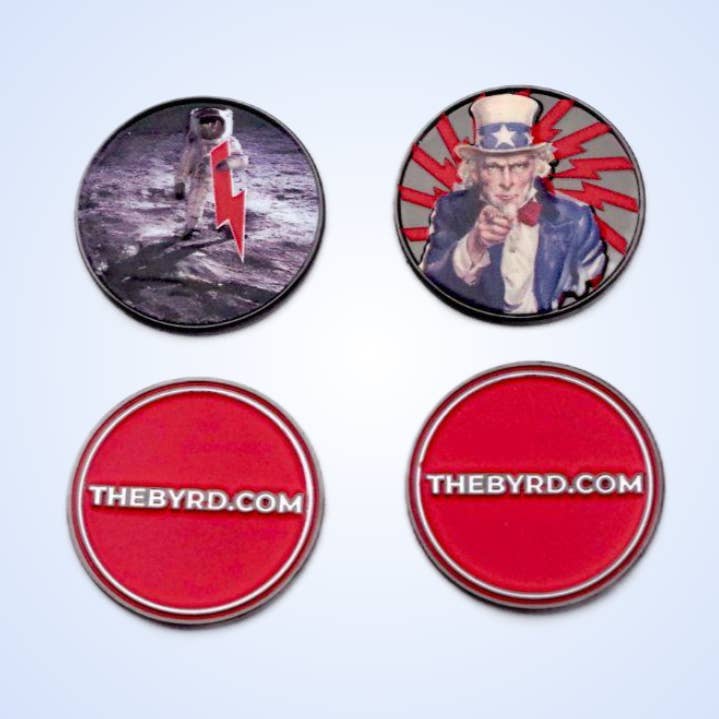 BYRD BALL MARKERS - Merica for wholesale by The Byrd Golf