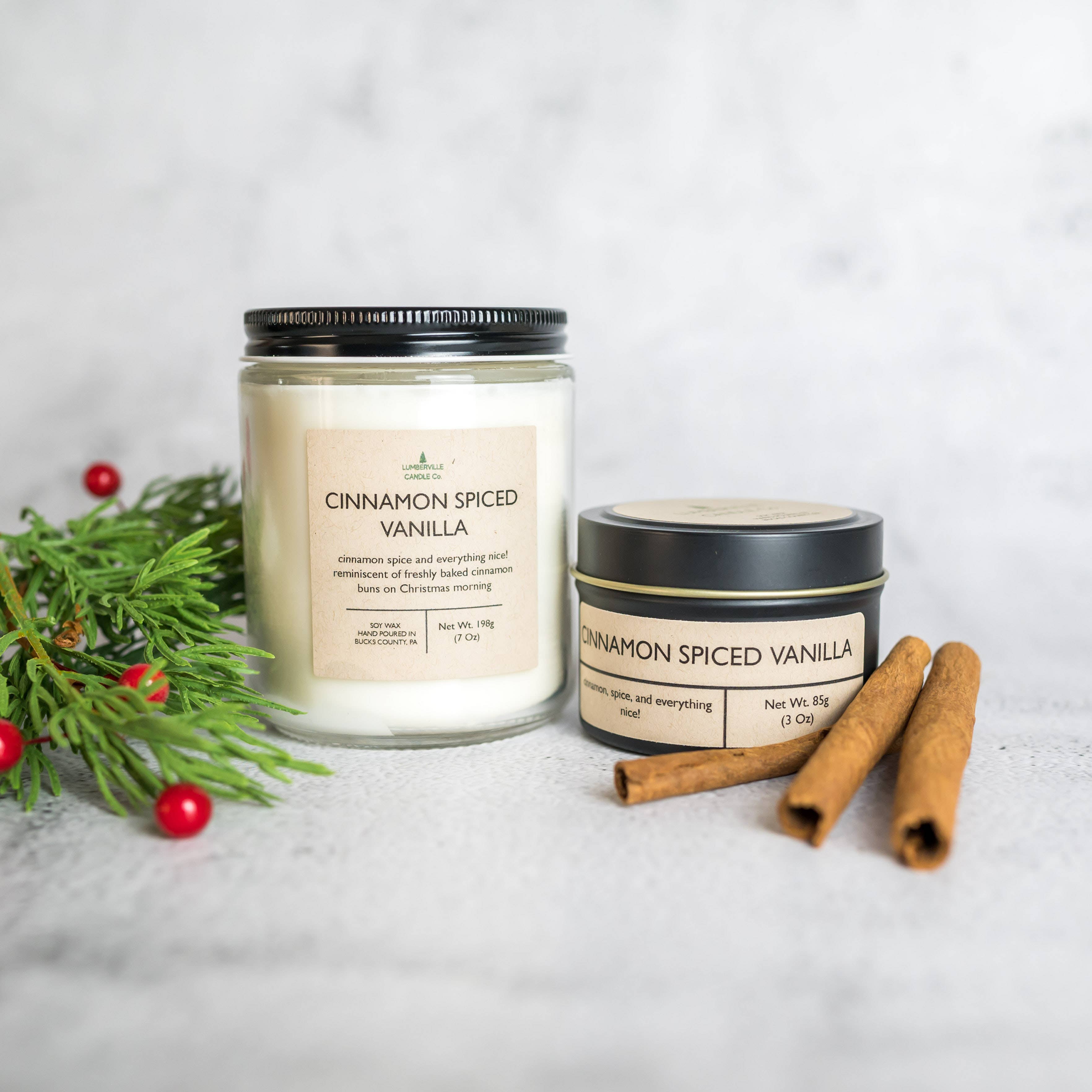 Lumberville Candle Co. - Wholesale Jar/Filled Candle - Cinnamon Spiced Vanilla3