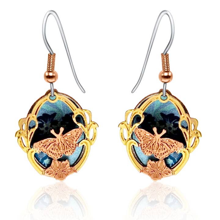 3D Colorful Cut Out Butterfly Earrings for wholesale by COPPER ARTS INC.