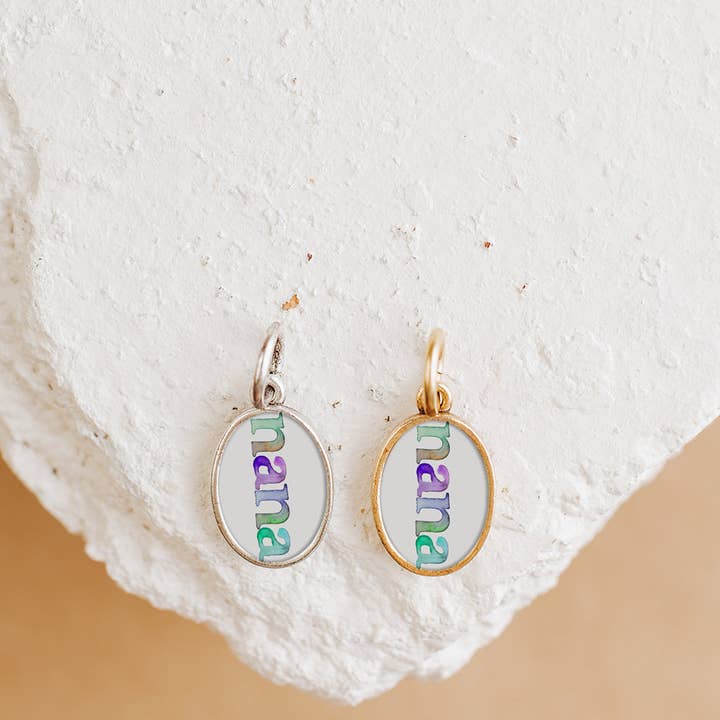 Bel Kai - Wholesale Pendant/Charm Necklace - Watercolor Nana Charm Pendant Necklace Gold or Silver