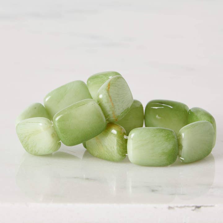 Hot Girls Pearls-Freezable Cooling Jewelry - Wholesale Beaded Bracelet - Sweet Pea Chicklet Cooling Bracelet