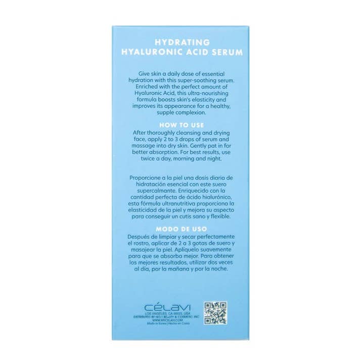PINEAPPLE Beauty - Wholesale Facial Serum/Concentrate - Celavi 70065 Hydrating Hyaluronic Serum - 12 pcs